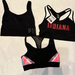 PINK Victoria secrets sports bra bundle of 3 size medium